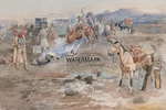 Charles Russell - Kick Coffee 1907 Wc 12X18 Print On 13X19 Matte Paper Repro. Fixed Price $19.99.