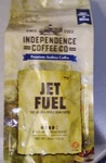 24OZ Independence Jet Fuel Whole Bean Coffee. Craft Roasted Texas. Fixed Price $22.99.