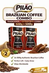 Pilao Coffee Traditional Roast And Extraforte Combo Pack 2X500G Brazilian. Fixed Price $43.50.