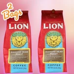 2 Bags Lion Diamond Head Roast 10% Hawaiian Coffee Blend Ground. Fixed Price $38.75.