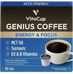 Vitacup Medium-dark Roast Single Serve Coffee Pods, Genius Blend 60 Ct.. Fixed Price $62.08.