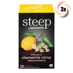 3X Boxes Steep Bigelow Chamomile Citrus Herbal Tea 20 Bags Each 1OZ. Fixed Price $28.25.