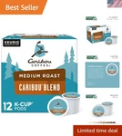 Enjoy Caribou Blend Single-serve K-cups 12 Count Medium Roast Coffee. Fixed Price $26.99.