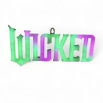 Wicked Led Novelty Neon Sign Light Decorative Green Purple Battery Pack. Fixed Price $10.00.