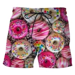 Mens Donut Food Print Hawaiian Shorts Cute Chocolate Beach Summer. Fixed Price $25.20.