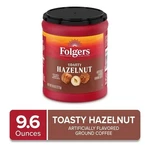 Folgers Toasty Hazelnut Artificially Flavored Ground Coffee, 9.6 Oz Canister. Fixed Price $6.00.
