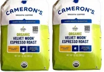 2 Pack Cameron's Organic Velvet Moon Whole Bean Espresso Roast Coffee Lb. Fixed Price $42.95.