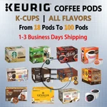 Coffee Keurig K-cups 18 To 100 Pods Capsules Lot Light/dark Roast All Flavors. Fixed Price $39.99.