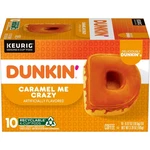 Dunkin Caramel Crazy Flavored Coffee, 10 Keurig Kcup Pods. Fixed Price $24.59.