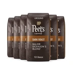 , Dark Roast Ground Coffee - Major Dickason's Blend 63 Ounces (6 Bags 10.5. Fixed Price $74.93.