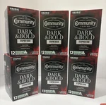 Community Coffee Dark And Bold Espresso Roast Single Serve 72 Cups Pods. Fixed Price $29.95.