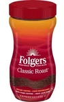 Folgers Classic Roast Instant Coffee Crystals, Large 16 Oz.. Fixed Price $19.75.