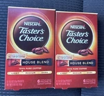2X Nescafe Taster's Choice House Blend Light Roast Instant Coffee Sticks EX/2/26. Fixed Price $9.41.