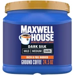 Maxwell House Dark Roast Coffee 24.5 Oz Silk Ground, Full-bodied Canister. Fixed Price $22.44.