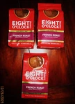 3 Bags Eight Clock French Roast Ground Coffee 12 Oz. Fixed Price $15.00.