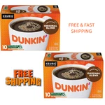 Dunkin'original Blend Coffee,medium Roast, Keurig Cup Pods 10 Count Box 2PACK. Fixed Price $20.49.