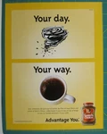 Print Nestle Tasters Choice Coffee Rich Roast Flavor Aroma Tornado Cup 2002. Fixed Price $12.00.