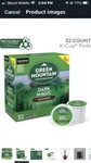 Green Mountain Coffee Roasters Dark Magic K-cup Pods (32-PACK). Fixed Price $20.99.