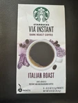 Starbucks Via Instant Italian Roast Dark Coffee 0.11 OZ(3.3 G) 8PK. Fixed Price $9.00.