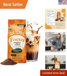 12OZ Four Sigmatic Organic Focus Coffee With Lion's Mane & Chaga - Smooth Brew. Fixed Price $33.98.
