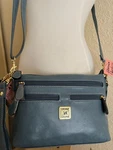 Stone Mountain Blue Charluzzo Bag Crossbody Bonded Leather Purse 3 Straps New. Fixed Price $22.00.