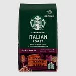 Starbucks Ground Coffee Dark Roast Italian 100% Arabica Bag 18 Oz. Fixed Price $17.99.