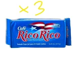 Rico Espresso Ground Puerto Rican Coffee 3 Pack 8OZ (227.27G). Fixed Price $33.00.