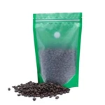 Pack 50 Coffee Bags With Air Degassing Valve Zipper Seal Frosted Window. Fixed Price $30.99.