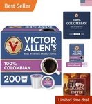 Victor Allen's 100% Colombian Coffee Pods - 200 Count, Elegant Medium Roast. Fixed Price $130.39.