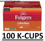 Folgers Medium Roast K-cup Coffee Pods, 100% Colombian (100 Ct.). Fixed Price $69.78.