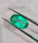 Natural Emerald 2.45CT Colombian Color Medium Light Velvet Green Oval Stone. Fixed Price $270.00.