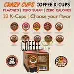 Crazy Coffee 22 Kcups Keurig Capsules No Calorie Sugar Lot Drink Flavors. Fixed Price $37.99.