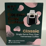 Copper Cow Premium Pour Over Single-serve Vietnamese Classic Coffee -12PACK. Fixed Price $19.99.