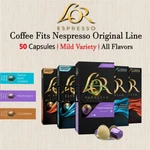 Lor Coffee 50 Pods Capsule Mild Variety Pack Fit Nespresso Originalline. Fixed Price $69.99.