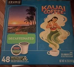 Kauai Coffee Decaf Medium Roast K-cup Pods Keurig Compatible 48 Count. Fixed Price $30.00.