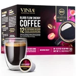 Blood Flow Energy Coffee Pods - Medium Roast Infused With Red Grape Piceid 30 Ct. Fixed Price $80.12.