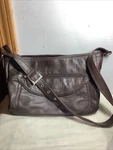 Stone & Co Dark Brown Pebbled Leather Shoulder Bag - Single Strap Adjustable. Fixed Price $23.65.