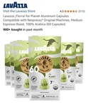 Lavazza Tierra For Planet Espresso Capsules 60 Count Organic Arabica Blend 04-26. Fixed Price $22.95.