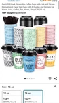 100 Pack Disposable Coffee Cups With Lids And Straws Motivational Paper. Fixed Price $24.99.