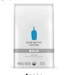 Blue Bottle Whole Bean Organic Coffee, Bold, Dark Roast, 12 Ounce Bag. Fixed Price $14.99.