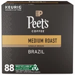 Peet's Coffee, Medium 88 Count (pack 1), Single Origin Brazil K-cups. Fixed Price $87.07.
