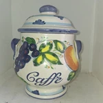 Ceramiche Il Ponte Florence Italy Hand Painted Caffe Canister Tuscan Fruit 8. Fixed Price $47.50.