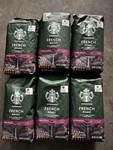 6 Pk Starbucks Coffee French Dark Roast Whole Bean 12 Oz Case Bags Lot. Fixed Price $33.99.