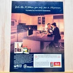 1990 Melitta Coffee Gourmet Kitchens Sweepstakes Monogram Vintage Print Ad. Fixed Price $7.00.