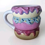 Donut Stack Coffee Mug Room Essentials Doughnut Cup Earthenware Novelty Fun. Fixed Price $9.99.