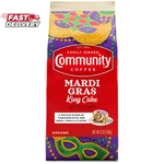 Community Coffee Mardi Gras King Cake Flavored 12 Ounces, Medium Roast Ground. Fixed Price $10.33.