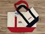 Japan Costco Reusable Shopping Canvas Tote Bags 2-PACK Large + Mini Trader Joe. Fixed Price $19.99.