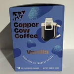 Copper Cow Premium Pour Over Single-serve Vietnamese Vanilla Coffee -12PACK. Fixed Price $19.99.