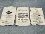 Three Burlap Jute Sacks Nicaragua Guatemala Coffee Rustic Farmhouse Vtg Decor. Fixed Price $54.99.