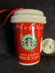 Starbucks Coffee Holiday 2005 Ceramic Christmas Tumbler Cup Ornament. Fixed Price $14.99.